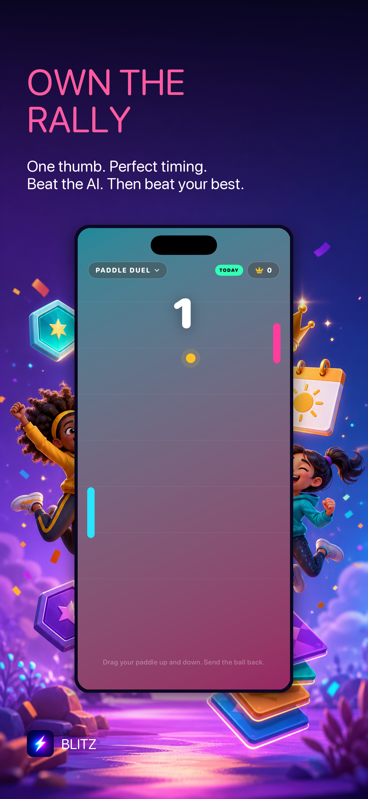 Paddle Duel game inside Blitz