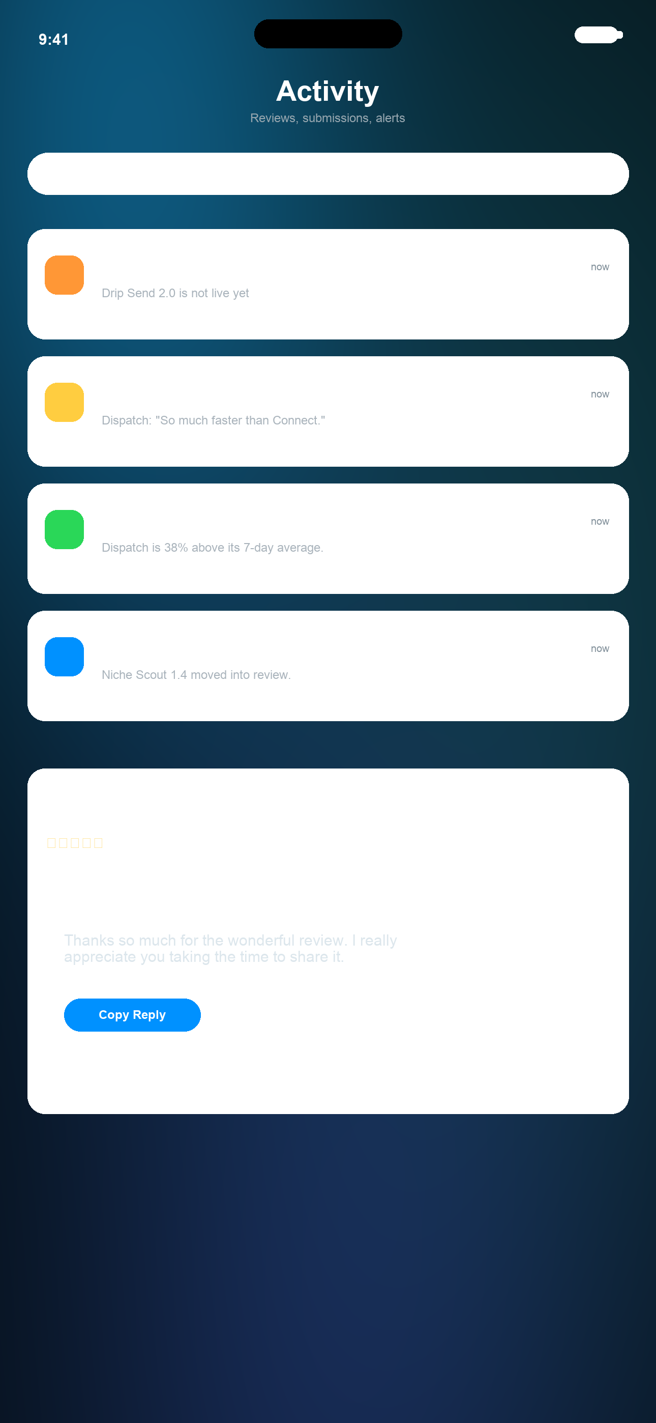 Dispatch Kun activity and reviews screenshot