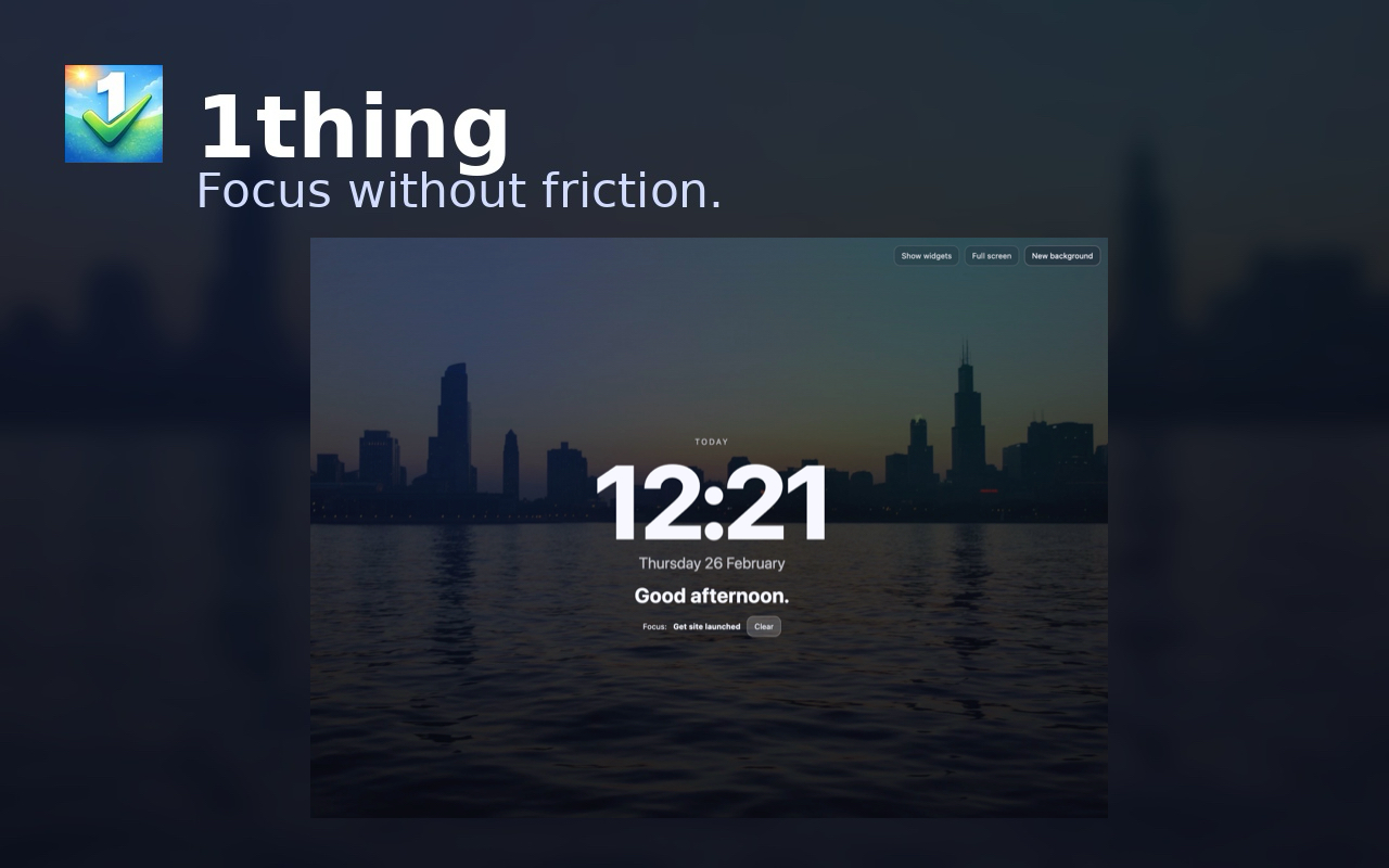 1Thing app icon screenshot