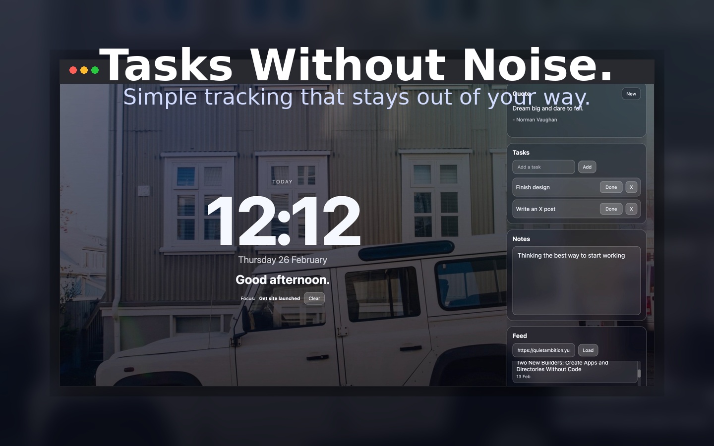 1Thing secondary Mac window screenshot