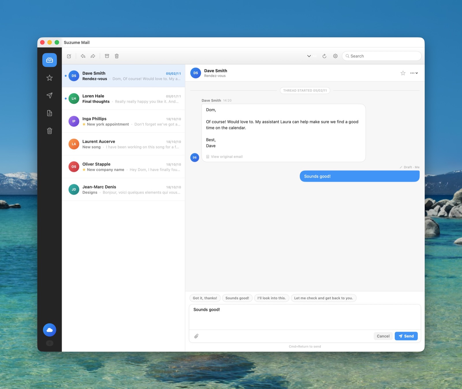 Suzume app screenshot