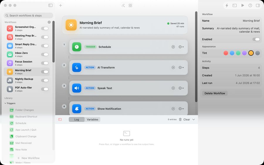 Relay Quick Run launcher on Mac