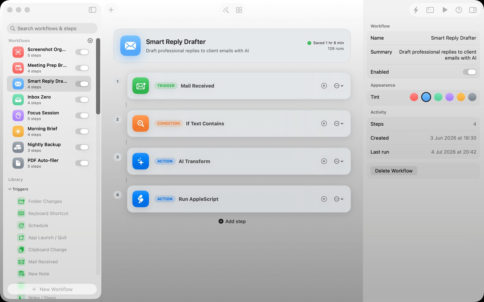 Relay Smart Reply Drafter workflow
