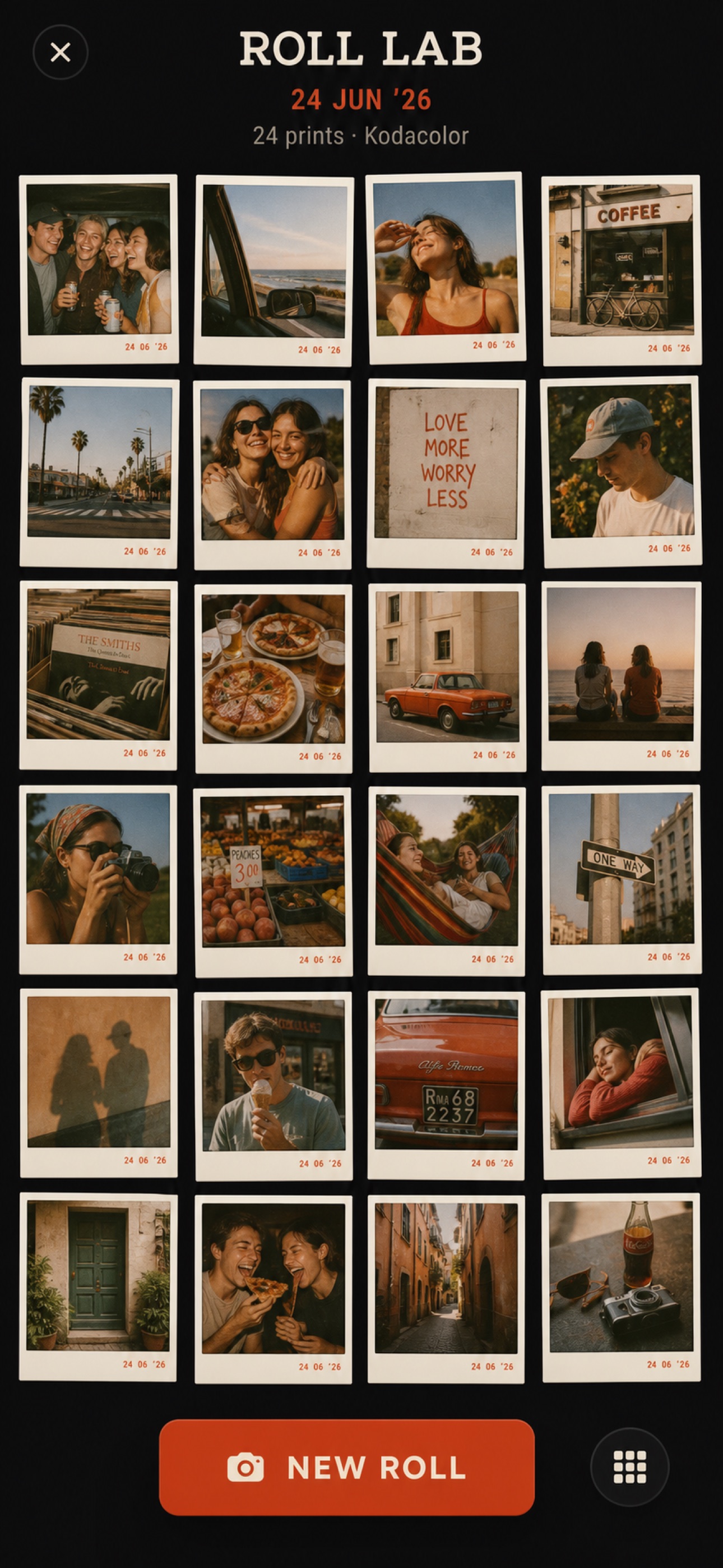 Develop a contact sheet in Roll Lab