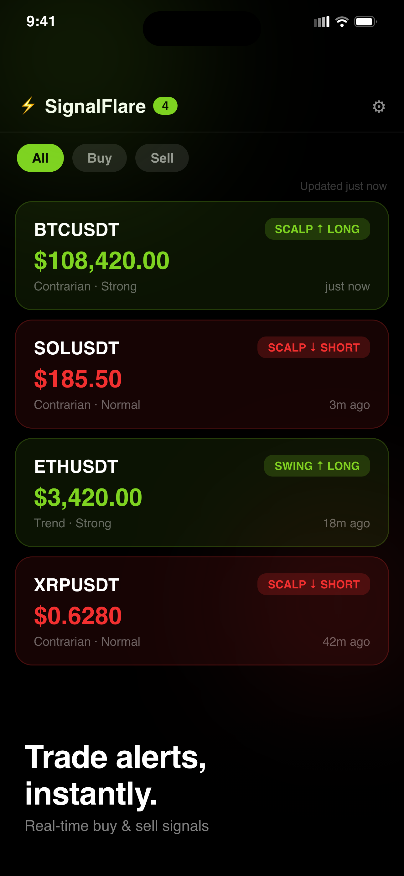 SignalFlare app preview