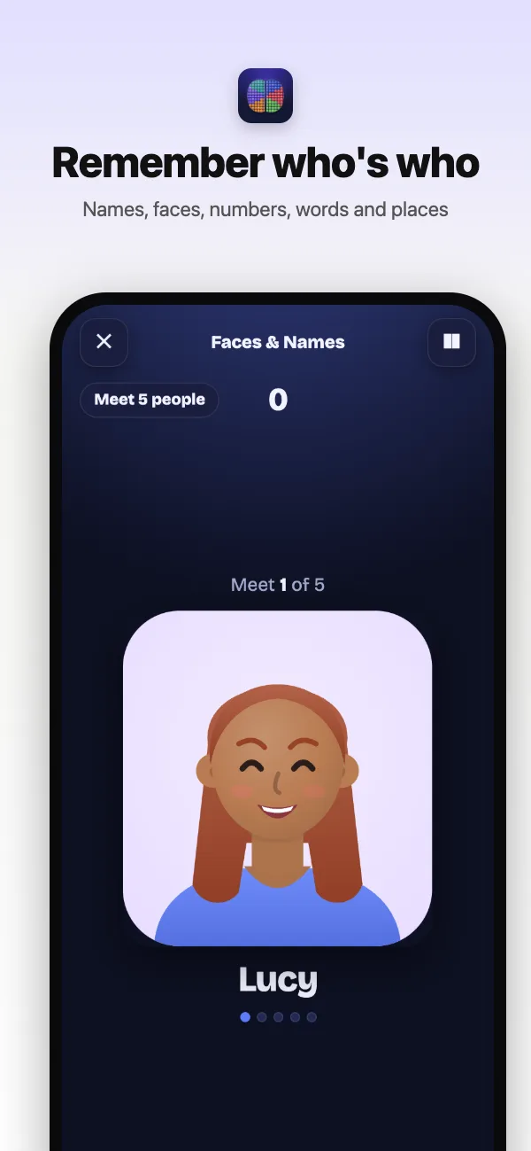 Faces & Names: meet people, then remember who is who