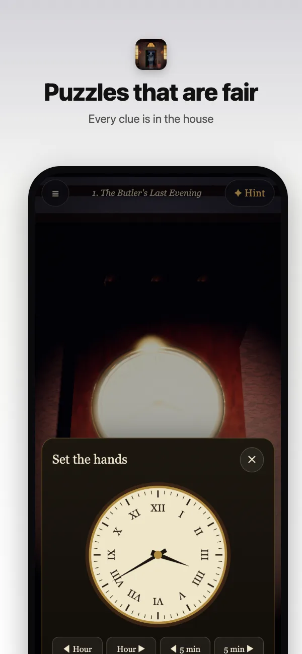 Setting the hall clock for the guest