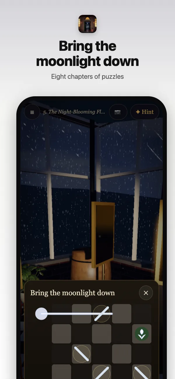 Bringing the moonlight down to the moonflower with mirrors