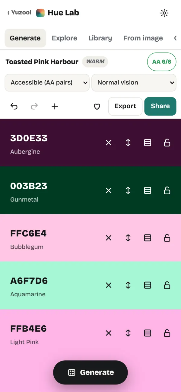 Triadic and accessible palettes