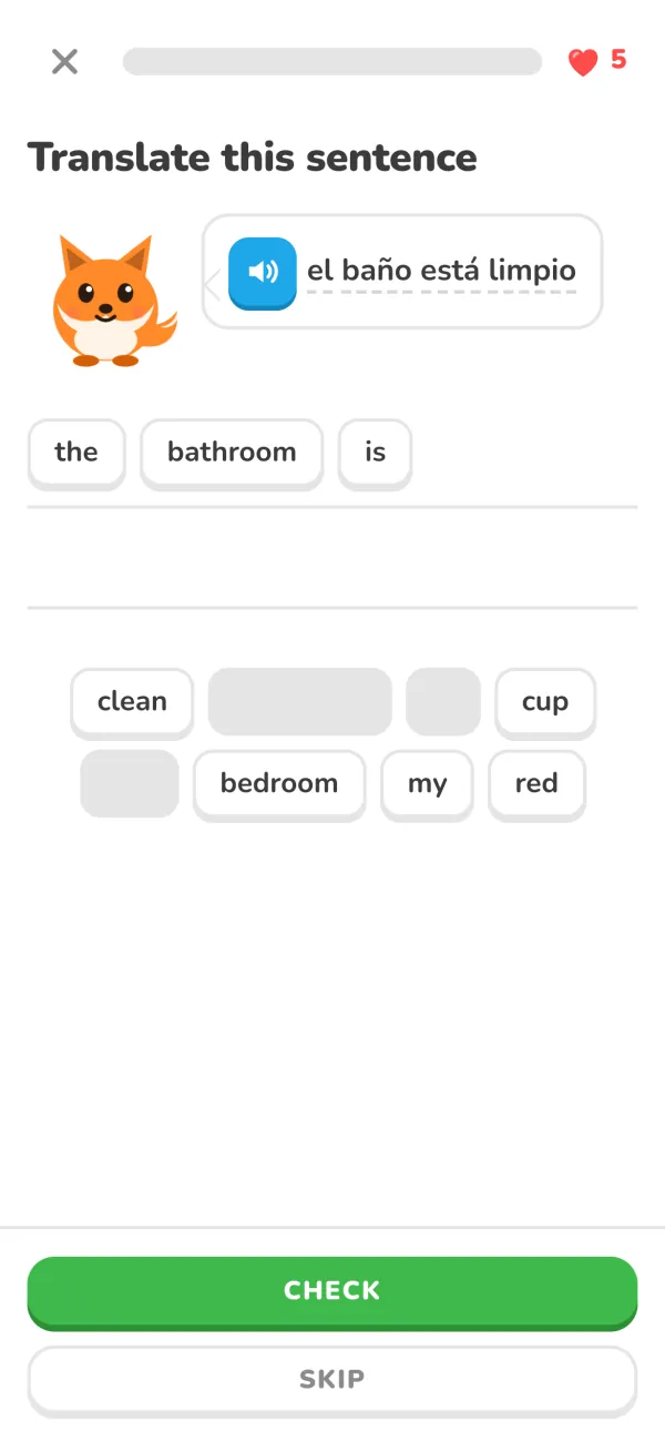 Choose from eight languages