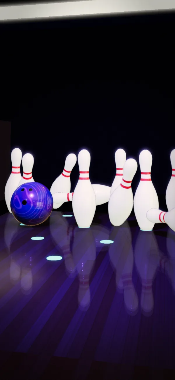Cosmic bowling under the black light