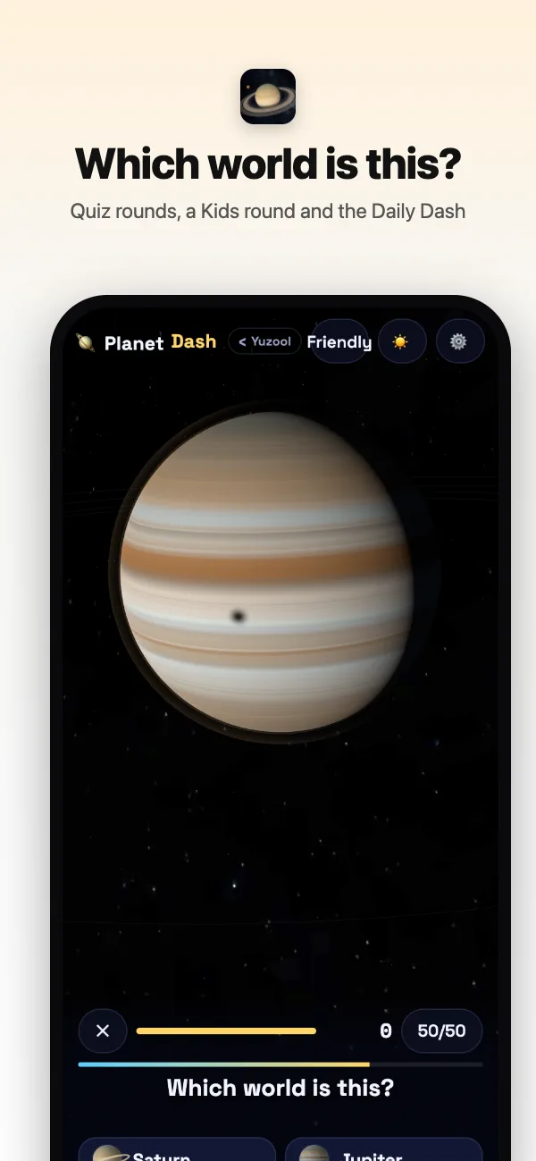 Which world is this? Jupiter turning with four answers to choose from