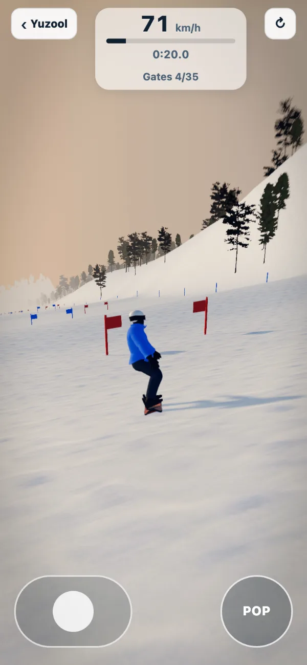 Slalom: racing the gates against the clock