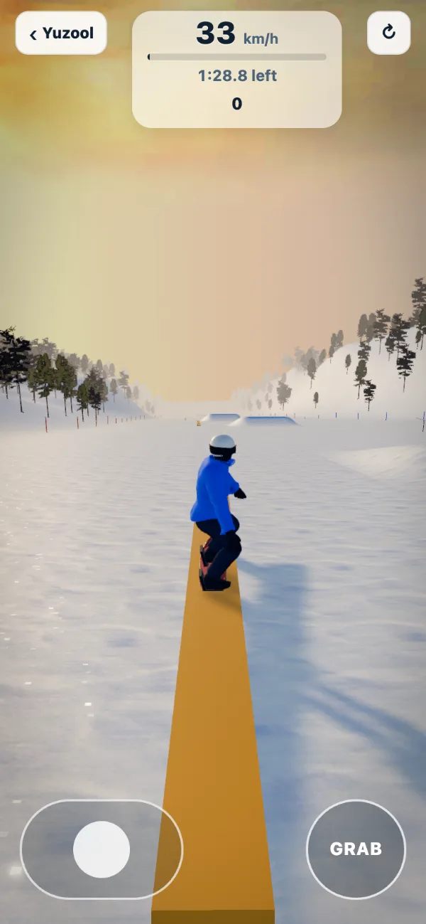Sliding a box in the terrain park