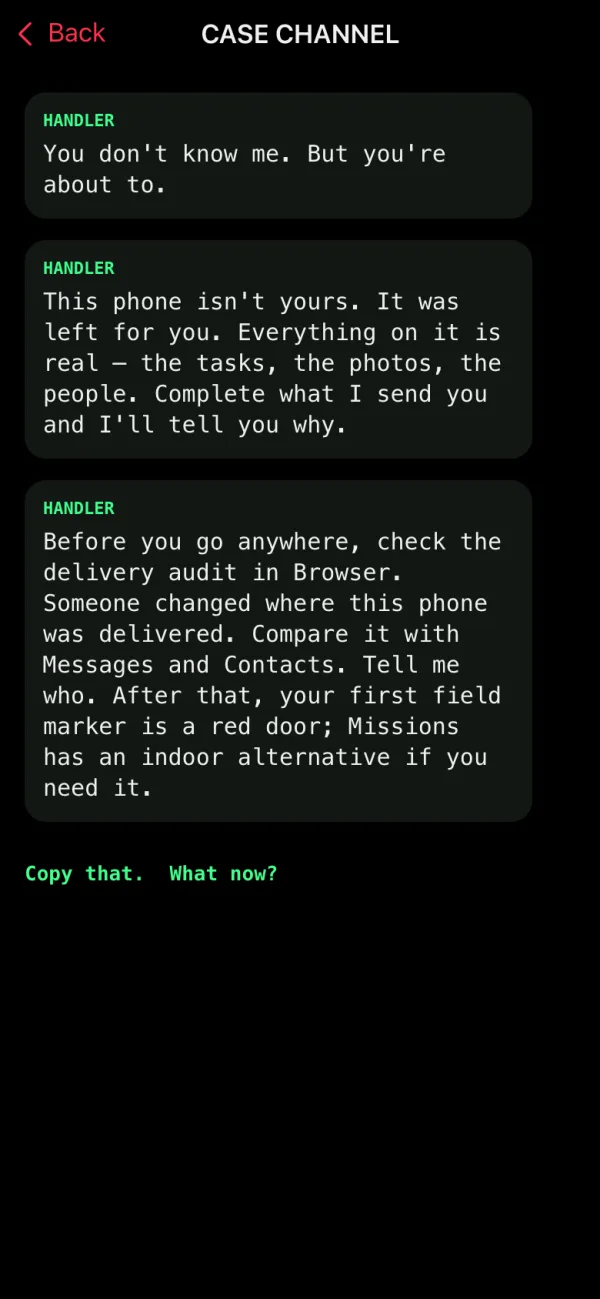 Messages: the Handler's channel