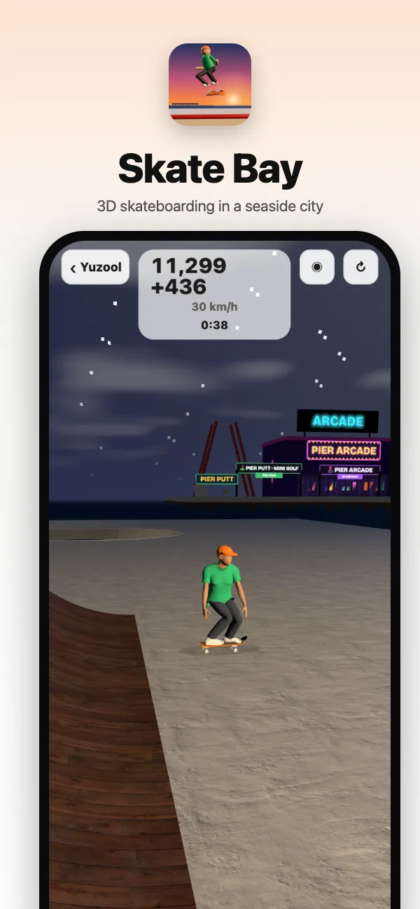 The Daily line at night, under the skatepark's floodlights