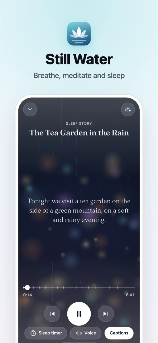 Guided meditation, live scenes